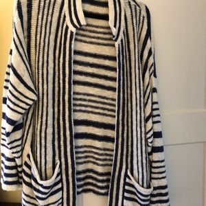Gap navy/white cotton cardigan sweater size XS/S